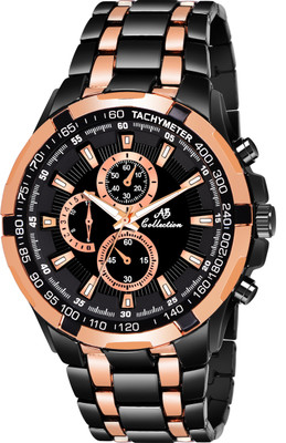 AB Collection AB-1011 RoseGold Dual Tone Chronograph Scratch Resistance Analog Watch  - For Men