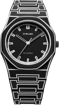 D1 MILANO PCBJ33 Polycarbon Black Dial Quartz Analog Watch  - For Men