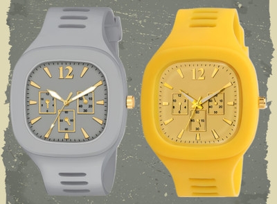 HALA MILLER COMBO Stylish Premium Quality Men Watch Square Dial Wrist Sports Watch with Pack of 2 Analog Watch  - For Men