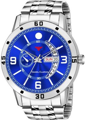 DANIEL CLARION 1105-Blue HMTR Blue Dial Day And Date Working with stylish Analog Watch  - For Men