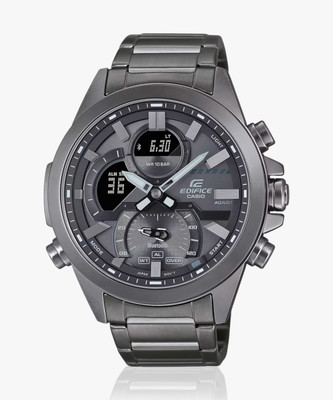 CASIO ECB-30DC-1BDF Edifice Gray Dial Gray Resin Strap Analog-Digital Watch  - For Men