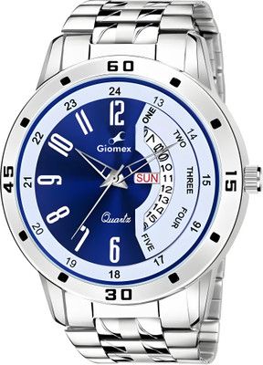 Giomex 2252 Blue White DD Chain Premium Addition Analog Watch  - For Men