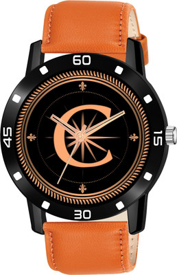FEMEO ALPHA-C-AVO-BLK-TEN-PL-1 Alpha Heritage Collection C Black Strap Watch for Man & Boys Analog Watch  - For Men