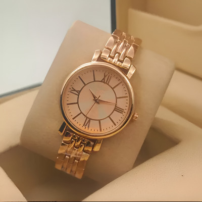 NITYA DRW02ROSE Roman figure rose gold dial with rose gold stylish strapsolid color highquality Analog Watch  - For Women