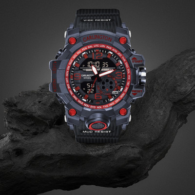 Carlington CT 3355 Red Endurance Series Analog-Digital Watch  - For Men