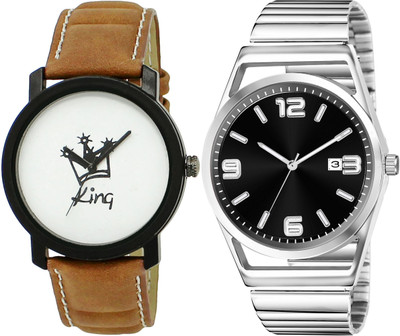 TVILLA White-Black King MZ-LR18 Analog Watch  - For Men