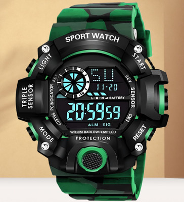 Flozio G90 Digital Watch Multi-Function Stylish Sports Resin Strap Amazing Look Style Digital Watch  - For Men