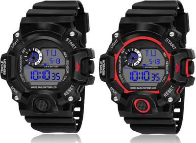 Trex sck Water resistance Chrono Digital Luminous LED Night Vision Hand Analog-Digital Watch  - For Boys