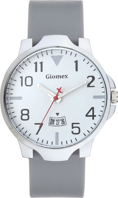 Giomex Giomex TMX001 White Silicone Grey Strap Premium Addition Analog Watch  - For Men