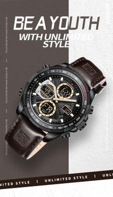 NAVIFORCE 9197 New Sports and professional digital and analog attractive Analog-Digital Watch Analog-Digital Watch  - For Men
