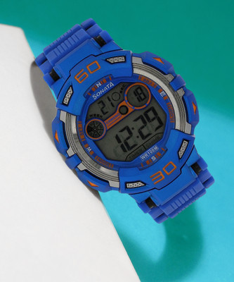 SONATA NM77009PP04 SF OCEAN SERIES 2 Digital Watch  - For Men