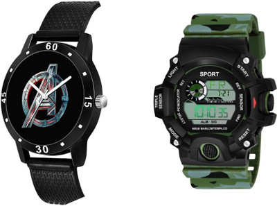 Brostin Trendy 2025 Design Analog-Digital Men's Combo Watches Analog-Digital Watch  - For Men