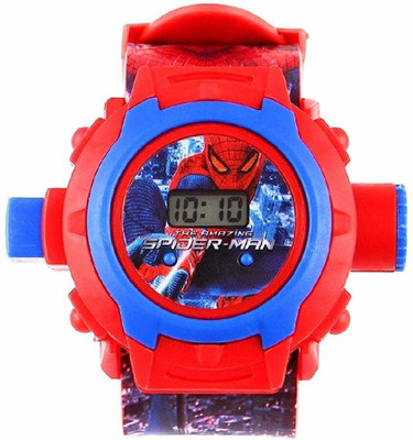 RSM SpiderMan 24-Images Digital Display Projector Cartoon Watch for Kids Set of - 1 Digital Watch  - For Boys & Girls
