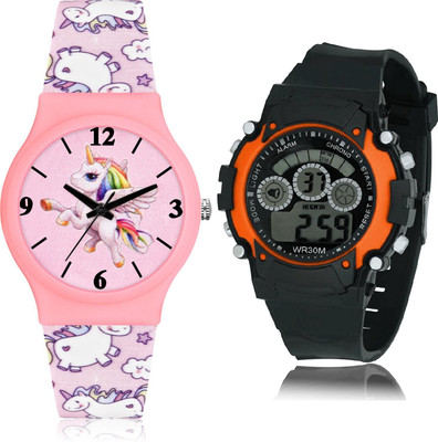TIMETRANSELEVATE CM716-B4 Analog-Digital Watch  - For Girls