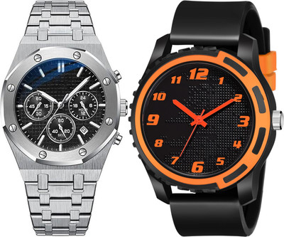 Comapct Entarprise Sporty Edge Analog Watch MT-110_Watch_115*_Silver_BLack_Watch_170* Analog Watch Analog Watch  - For Men