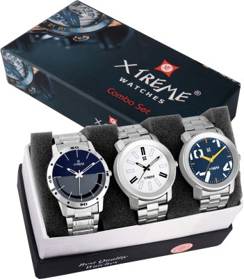 Xtreme Awesome Stylish Multi Color Dial With Silver Chain Metal Strap Awesome Stylish Multi Color Dial With Silver Chain Metal Strap Analog Watch  - For Men