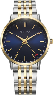Titan Elegance Titan Elegance Quartz Blue Round Dial Stainless Steel Men's Watch / Analog Watch  - For Men