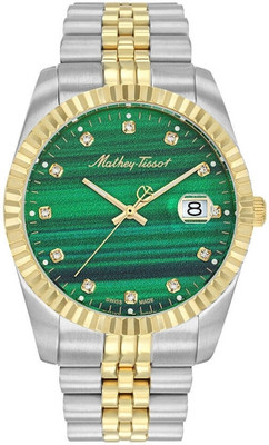 Mathey-Tissot H710BSV Swiss Made MATHY II Quartz Green Dial Analog Watch  - For Men