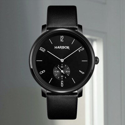 Harbor Harbor 1004 Black Effortless style: the Black Slim Dial Watch for him Analog Watch  - For Men