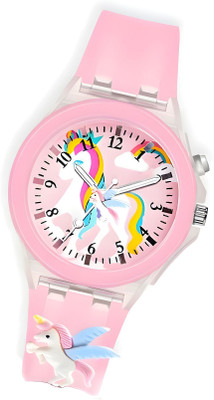 ZIYTRACK KIDS 3D Kids Analog Watch | Disco Light Glowing Watch | 3D Cute Unicorn Cartoon Print Analog Watch  - For Boys & Girls