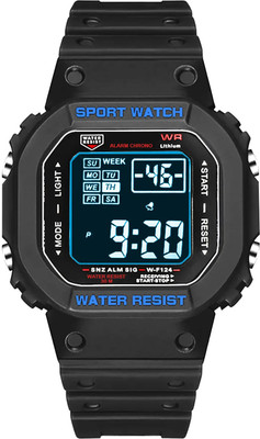 Time Up Small Square Watch Small-Slim Size,Square Shape,High-Quality Material Multifunction(4-12 Years)Kids Digital Watch  - For Boys & Girls