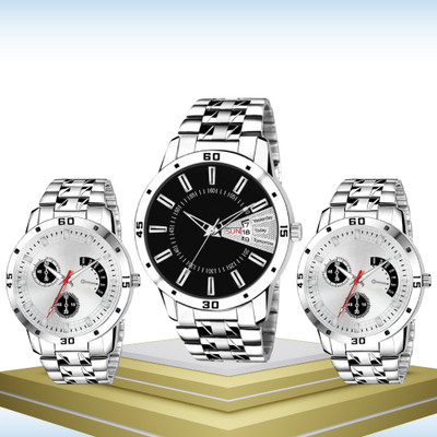 MAHAKAPI Mens Choice Combo - Pack3 Analog Watch Analog Watch  - For Men