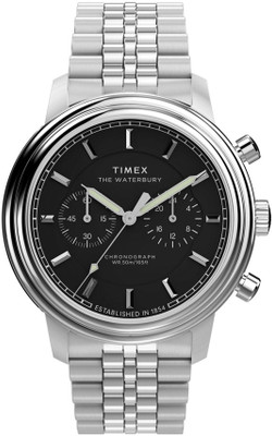 TIMEX TW2Y23400UJ TIMEX Waterbury Black Round Dial Analog Watch  - For Men