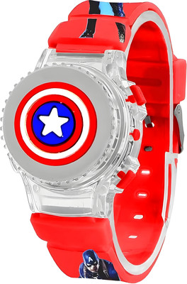 AHAD CREATION Spinner_Captiain_Avenger_Red Analog Watch  - For Boys & Girls