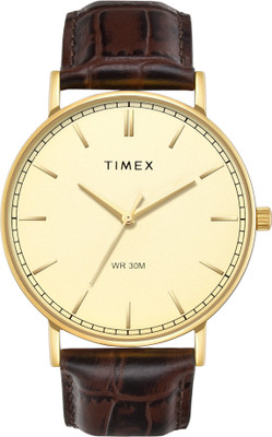 TIMEX TWTG12201 TIMEX Champagne Round Dial Analog Watch  - For Men