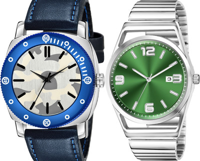 TVILLA Green Dial Date Function MZ-LR155 Analog Watch  - For Men