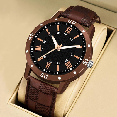 SHURAI Day and Date Functioning Leather Strap New Quartz Analog Watch  - For Men