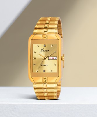 JAINX Golden Premium Day & Date Feature Dial Analog Watch  - For Men