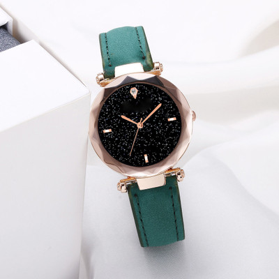 Alkhwatches Green Starry Luxe Analog Watch  - For Girls