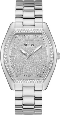GUESS U1424L1M Dignity Silver Tone Rectangle Dial Analog Watch  - For Women