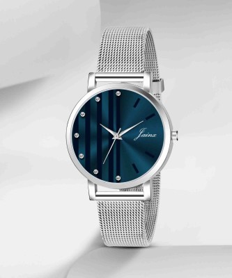 JAINX JW688 Blue Dial Steel Mesh Chain Analog Watch  - For Women