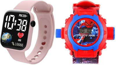 Napp mall SPIFDER24_pinkled2 New Trandy Digital Watch Digital Watch  - For Boys & Girls