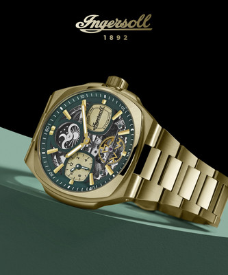 Ingersoll I15803 Automatic Gold Dial With Lifetime Warranty Analog Watch  - For Men