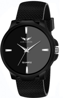 LOIS CARON LCS-4266 Black Dial and Black Silicone Strap For Boys Analog Watch  - For Men