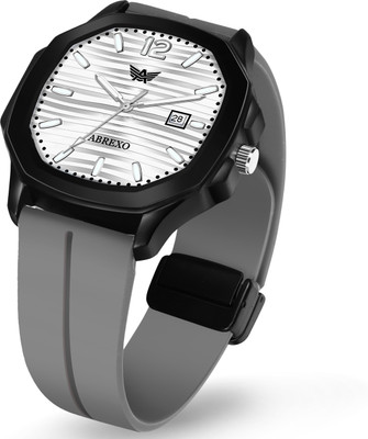 ABREXO Abx6700-Grey Magnet Strap Watch BESTSELLER Grey Silicone Magnet Strap Date Working Analog Watch For Boys Analog Watch  - For Men