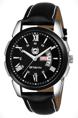 Om Collection OMH-Black-01 Premium Luxury Design trending synthertic leather strap Analog Watch Analog Watch  - For Men