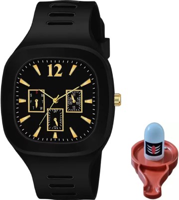 jaymk black miller watch silicons with shivling popular men black watch Analog Watch  - For Boys & Girls