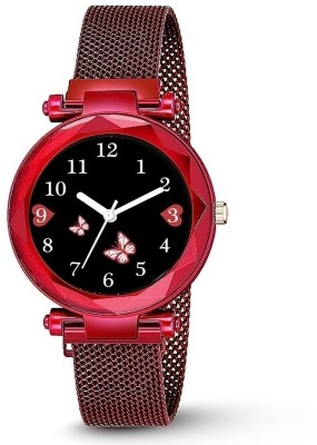 SHURAI RED_wt_butterfly_watch Girl New Watch Luxury Stylish Watches For Girls and Women Analog Watch  - For Women