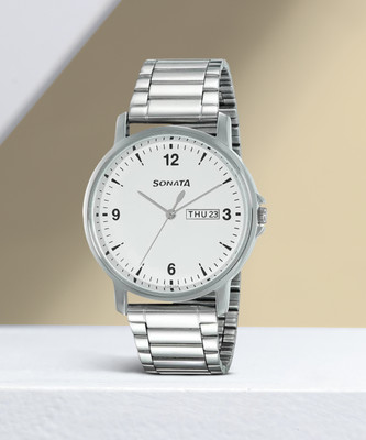 SONATA Day and Date SonataNJ77083SM01CA Analog Watch  - For Men