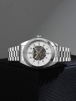 French Connection Silver Textured Dial | Automatic Watch For Men's | FCA12SM Analog Watch  - For Men