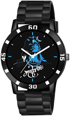 SHURAI Men's analog watch with black hands and dial Men’s analog watch with deep black dial Analog Watch  - For Men