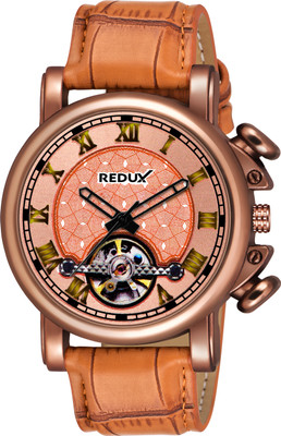 REDUX MW-136 Brown Dial Synthetic Leather Water Resistant Formal Analog Watch  - For Men & Women