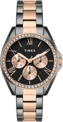 TIMEX TWEL253SMU03 Black Round Dial Analog Watch  - For Women