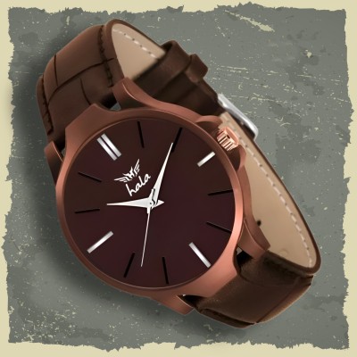 HALA 1045 Brown Watch | Minimalist | Premium | Leather Strap | Water Resistant Analog Watch  - For Men