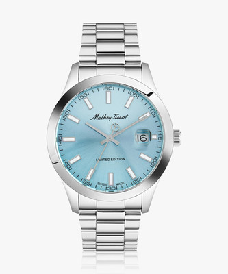 Mathey-Tissot H451BU Swiss Made Quartz Blue Dial Analog Watch  - For Men