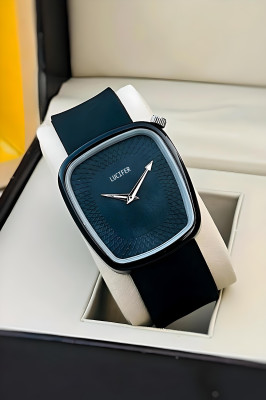 Lucifer Minimalist Black Dial with Softest Adjustable Fixable Silicone Strap Wrist Watch Analog Watch  - For Men